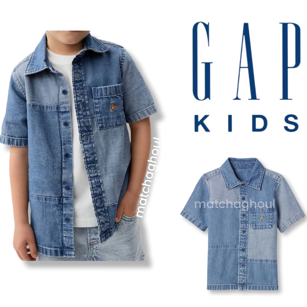 ๐ Patchwork Denim Shirt - Picture 1 of 6